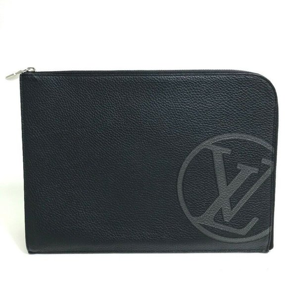 LOUIS VUITTON M67756 LV Circle Pochette Jules GM Documentscase Clutchbag Leather - Picture 1 of 11